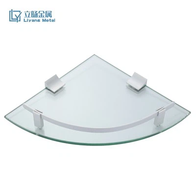 Supports d'étagère d'angle en verre
