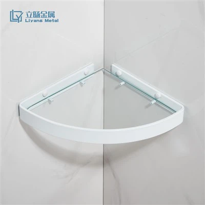 Étagère de douche d'angle blanche